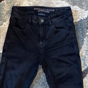 Black American Eagle Jeans. HI RISE JEGGINS